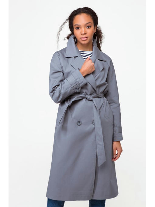 Коттоновый плащ серый — изображение 2