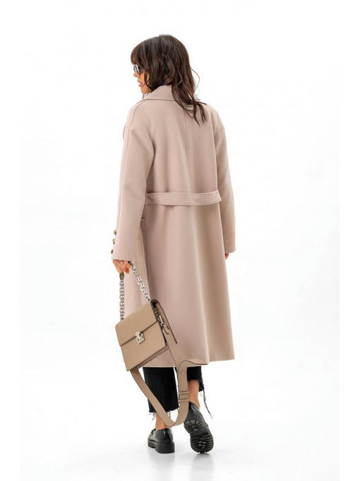 Двубортное пальто бежевое — изображение 10