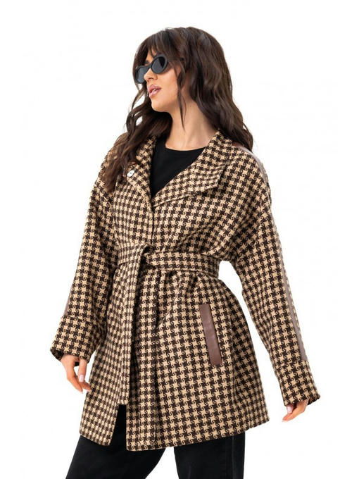 Оверсайз пальто коричневое — изображение 2