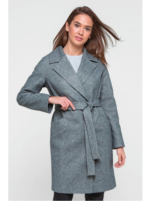 Свободное пальто темно-серое — изображение 3