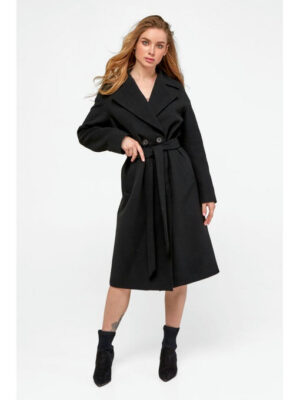 Классическое пальто оверсайз черное