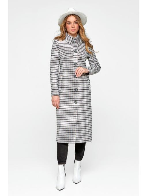 Длинное пальто синее