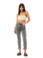 Прямые джинсы серая варка