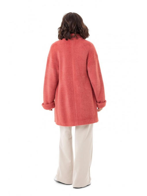 Двубортное пальто соты коралл — изображение 7