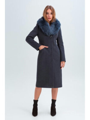 Классическое пальто морская волна