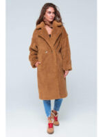 Шуба в стиле Max Mara коричневая