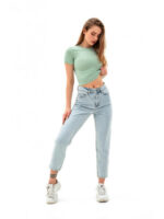 Футболка в рубчик мята