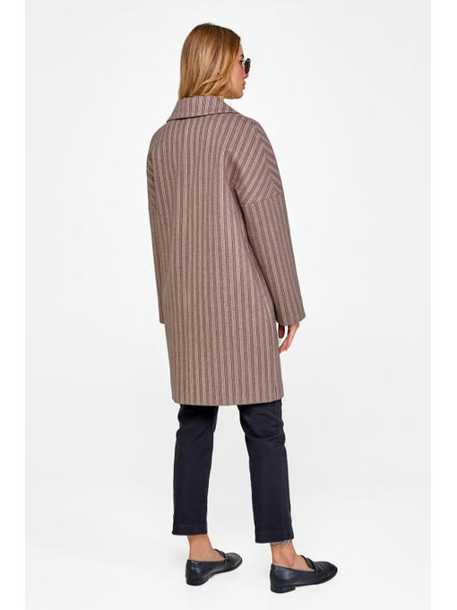 Двубортное пальто капучино — изображение 4