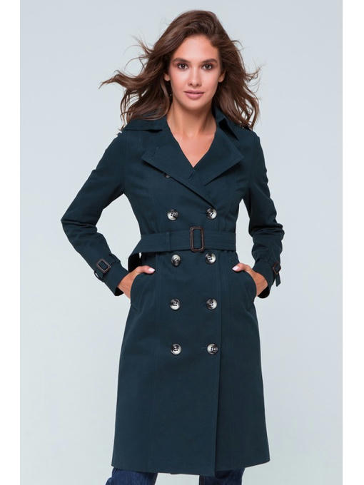 Двубортный плащ бутылочый — изображение 2