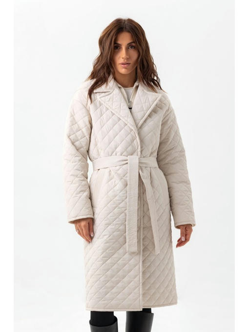 Пальто со стежкой молоко — изображение 2