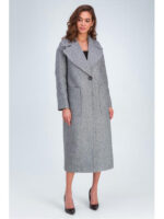 Пальто из твида черно-белое