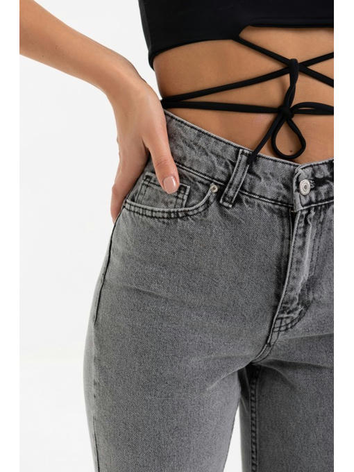 Мом джинсы серая варка — изображение 5