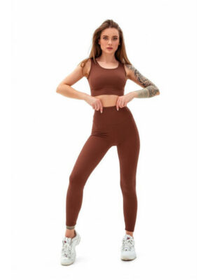 Топ в рубчик коричневий