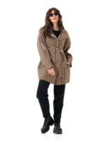 Оверсайз пальто коричневое