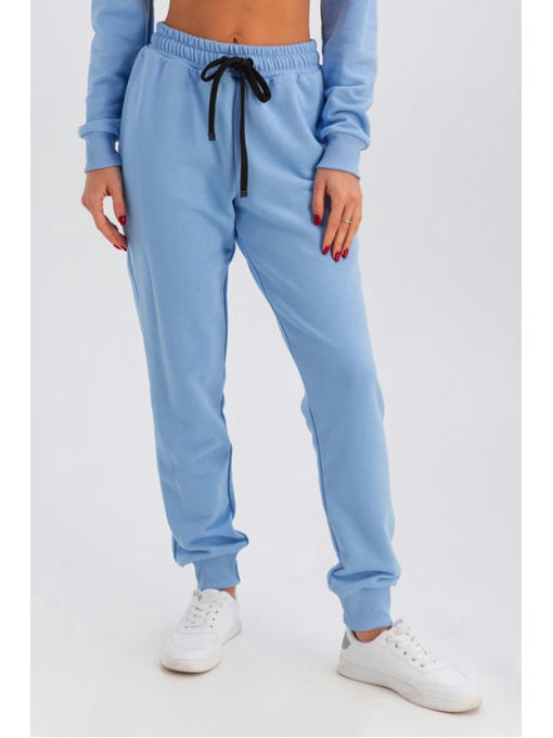 Женский костюм худи и штаны голубой — изображение 4