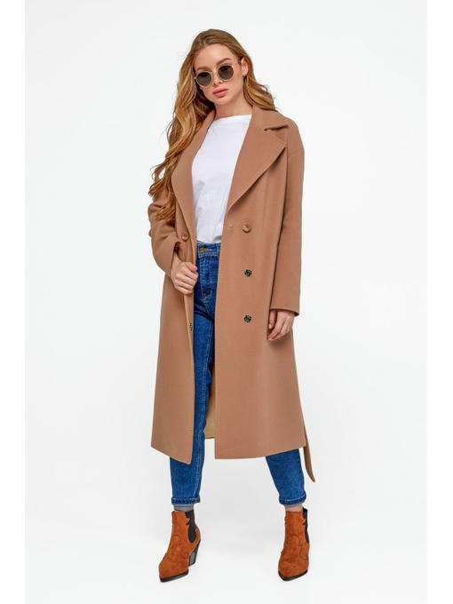 Классическое пальто оверсайз кэмел