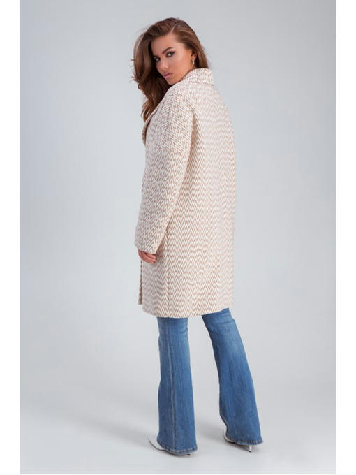 Весеннее пальто средней длины капучино — изображение 4