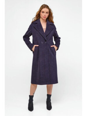 Трендовое пальто оверсайз ультрафиолет