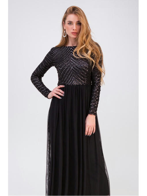 Длинное вечернее платье черное — изображение 2