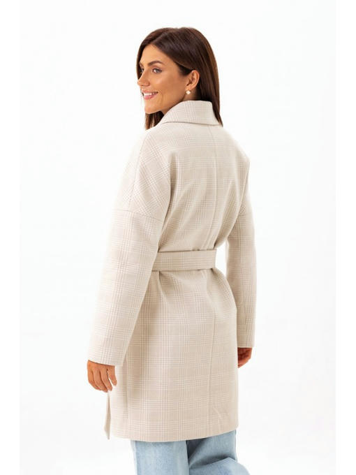 Утепленное пальто оверсайз бежевое — изображение 5