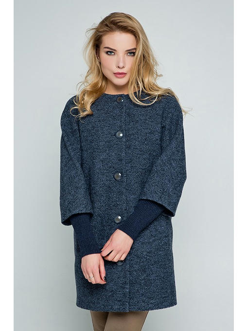 Пальто с шарфом антрацит — изображение 2