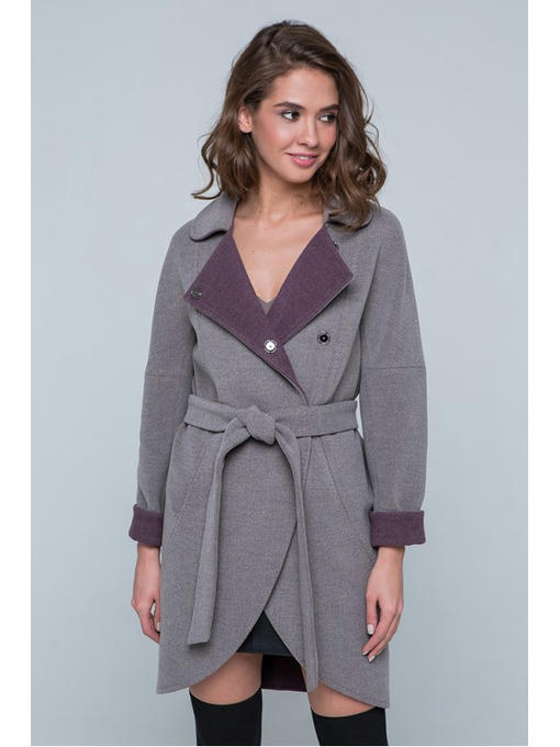 Пальто двухцветное мокко — изображение 2