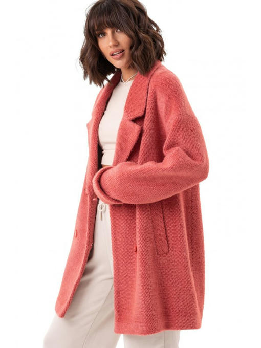 Двубортное пальто соты коралл — изображение 4