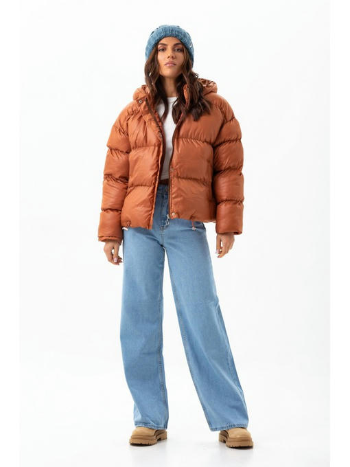 Короткая куртка коричневая — изображение 5