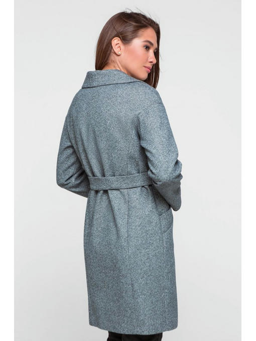 Свободное пальто темно-серое — изображение 4