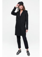 Кашемировое пальто черное