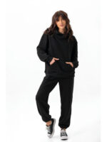 Худи кенгуру с капюшоном черное