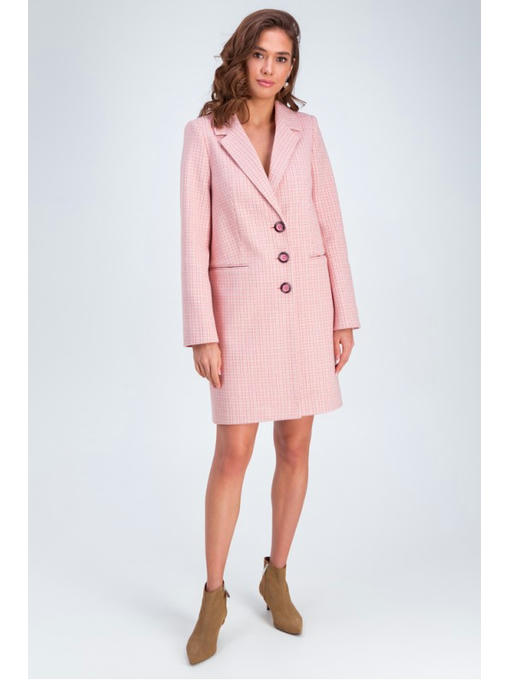 Полупальто розовое