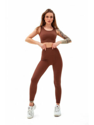 Лосины в рубчик коричневые