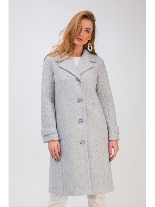 Весеннее пальто на пуговицах голубое — изображение 2