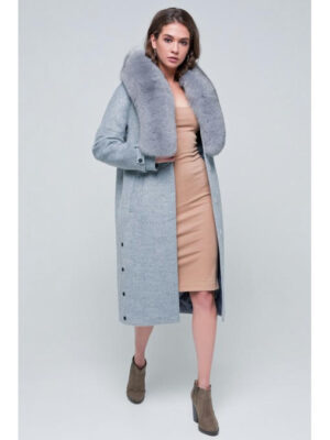 Зимнее пальто серое