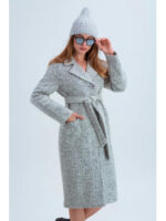 Осенняя женская шапка серая