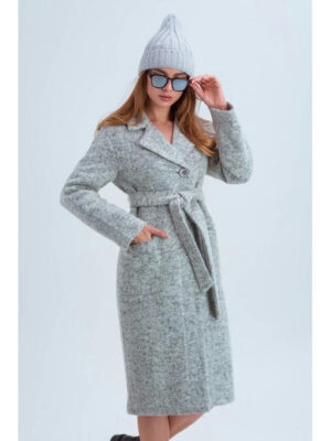 Осенняя женская шапка серая