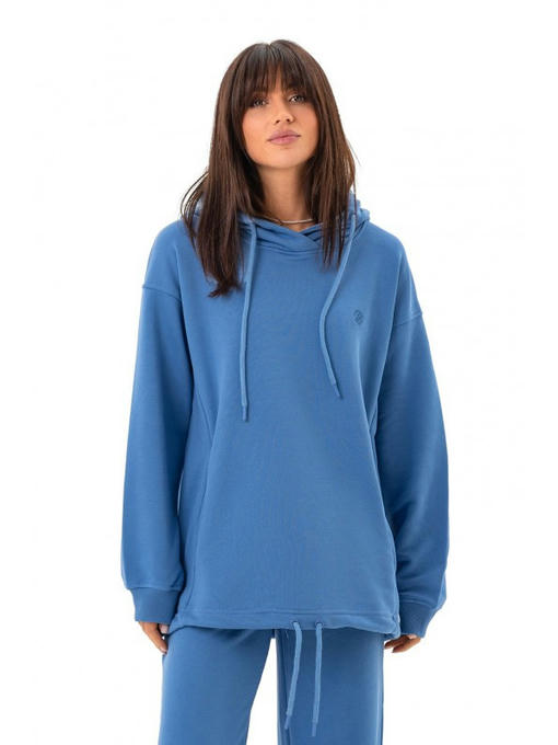 Длинное худи с капюшоном джинс — изображение 5