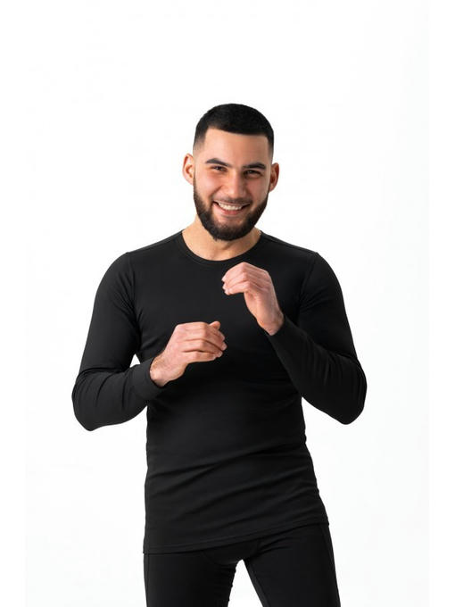 Мужское термобелье микродайвинг черное (комплект кофта и лосины) — изображение 7