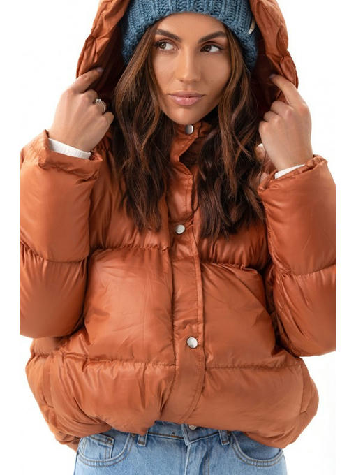 Короткая куртка коричневая — изображение 4