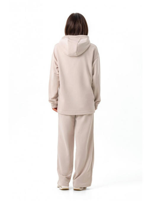 Длинное худи с капюшоном бежевое — изображение 9