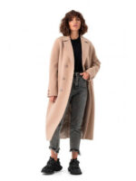 Пальто из кашемира бежевое