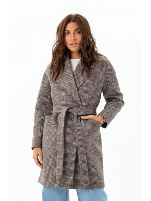 Утепленное пальто оверсайз коричневое — изображение 2