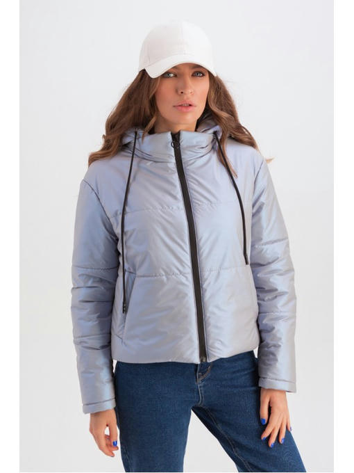 Короткая куртка с капюшоном ультрафиолет — изображение 2