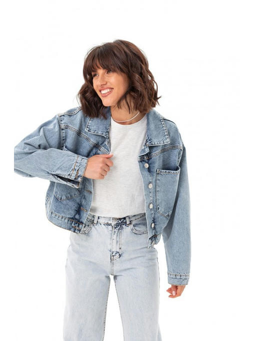 Джинсовая куртка синяя варка — изображение 2