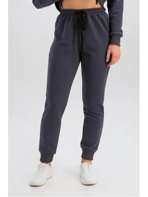 Женский костюм худи и штаны графит — изображение 3