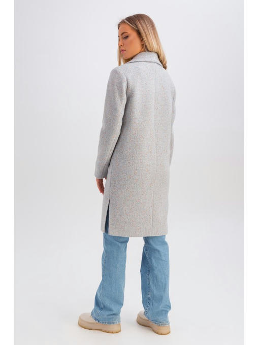 Весеннее пальто с разрезами голубое — изображение 4