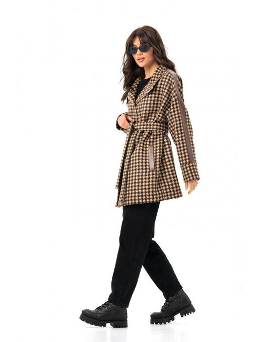 Оверсайз пальто коричневое — изображение 4