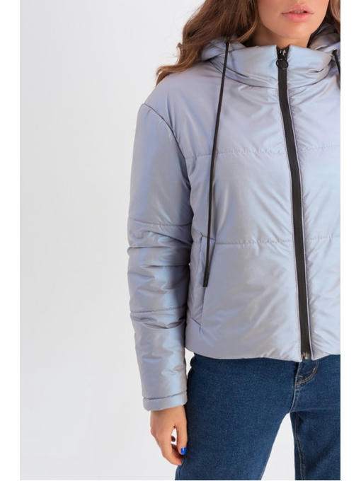 Короткая куртка с капюшоном ультрафиолет — изображение 3