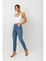 Джинсы-скинни с высокой посадкой синие